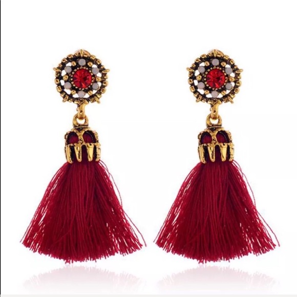 🚫Sold🚫 Tassel earrings - Picture 4 of 4